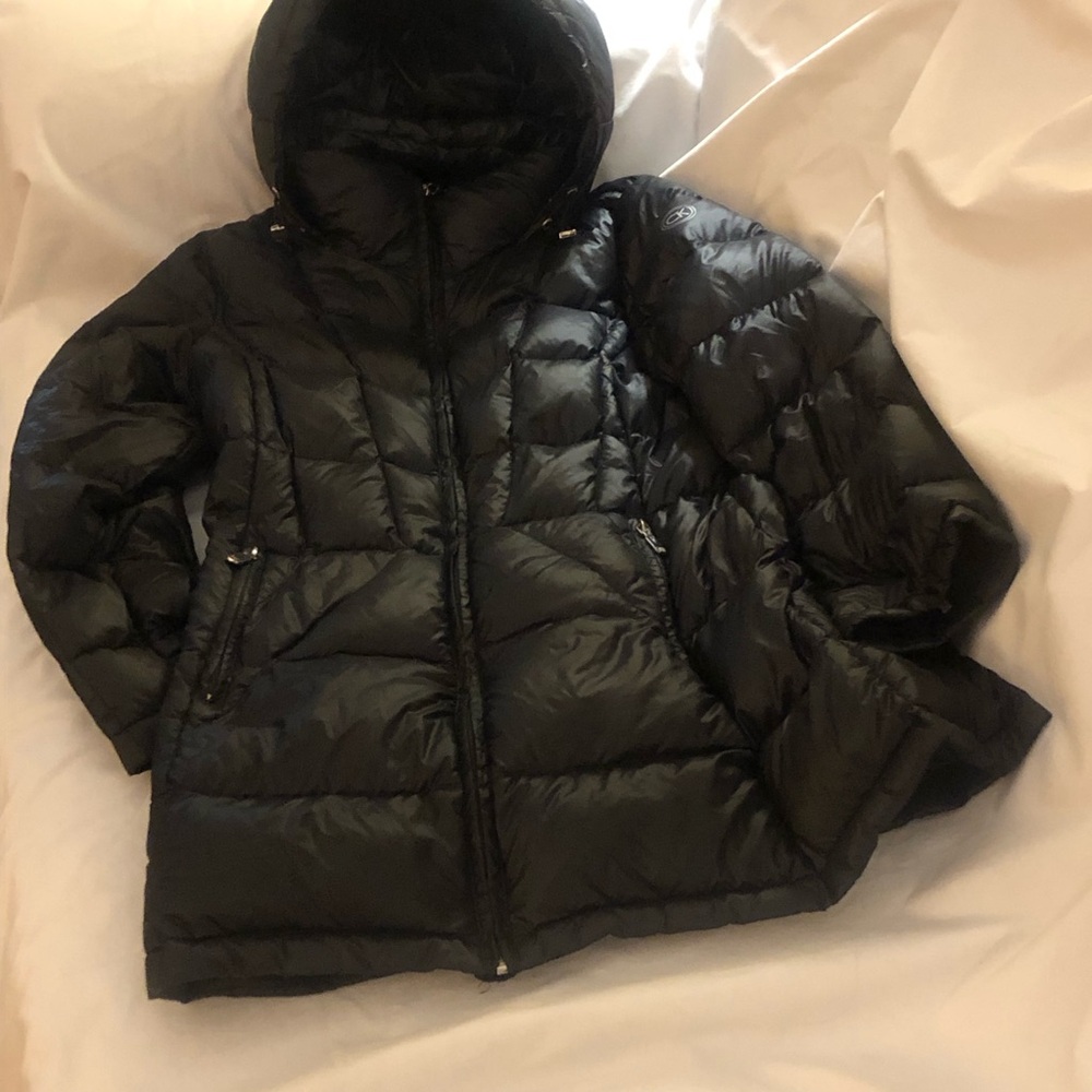 Calvin Klein Back Hooded Puffer Coat - Women's Winter Jacket Packable Ligtweight